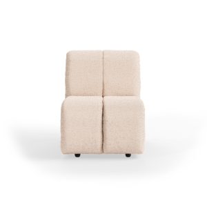 Wave couch: element middle small, boucle taupe