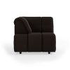Wave couch: element left high arm, royal velvet espresso