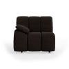 Wave couch: element left low arm, royal velvet espresso