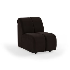 Alternative view of Wave couch: element middle small, royal velvet espresso
