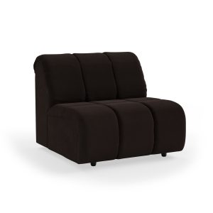 Alternative view of Wave couch: element middle, royal velvet espresso