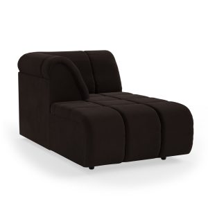 Alternative view of Wave couch: element left divan, royal velvet espresso