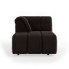 Wave couch: element left divan, royal velvet espresso