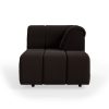 Wave couch: element right divan, royal velvet espresso
