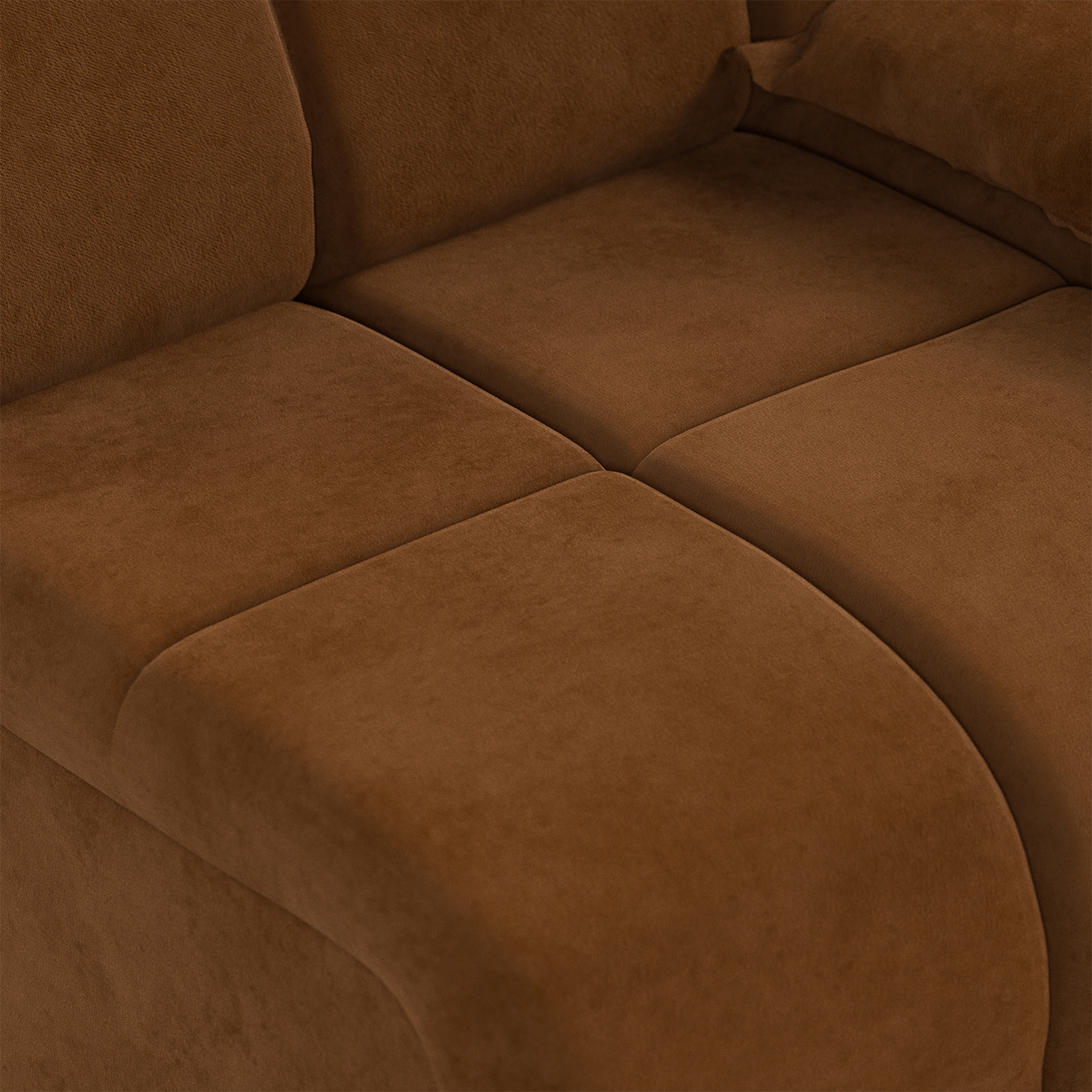 Wave couch: element right low arm, royal velvet caramel - Image 3