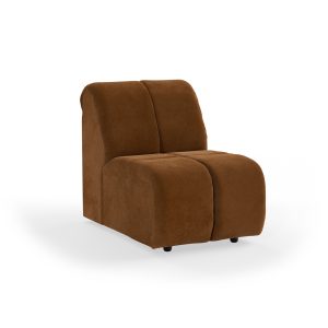 Alternative view of Wave couch: element middle small, royal velvet caramel