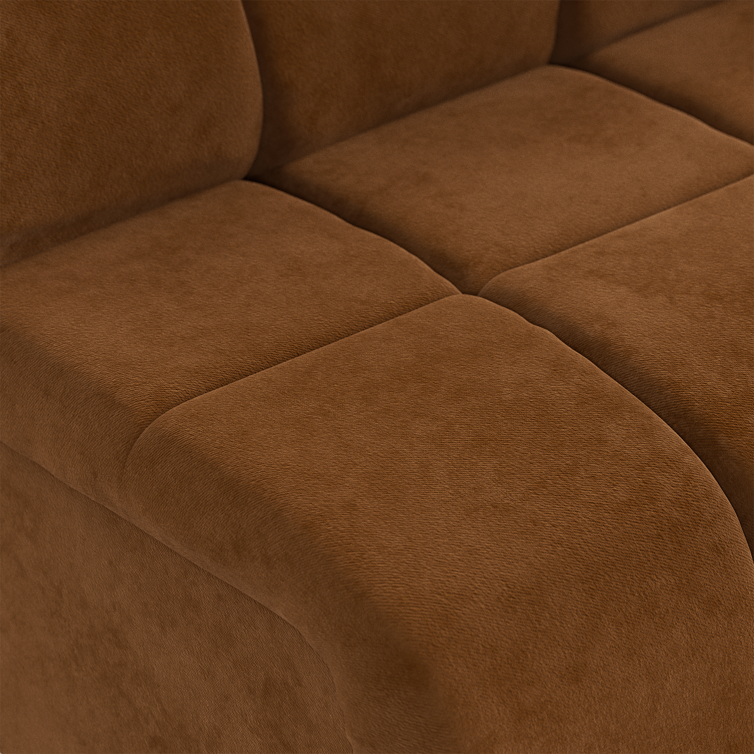Wave couch: element middle, royal velvet caramel - Image 3