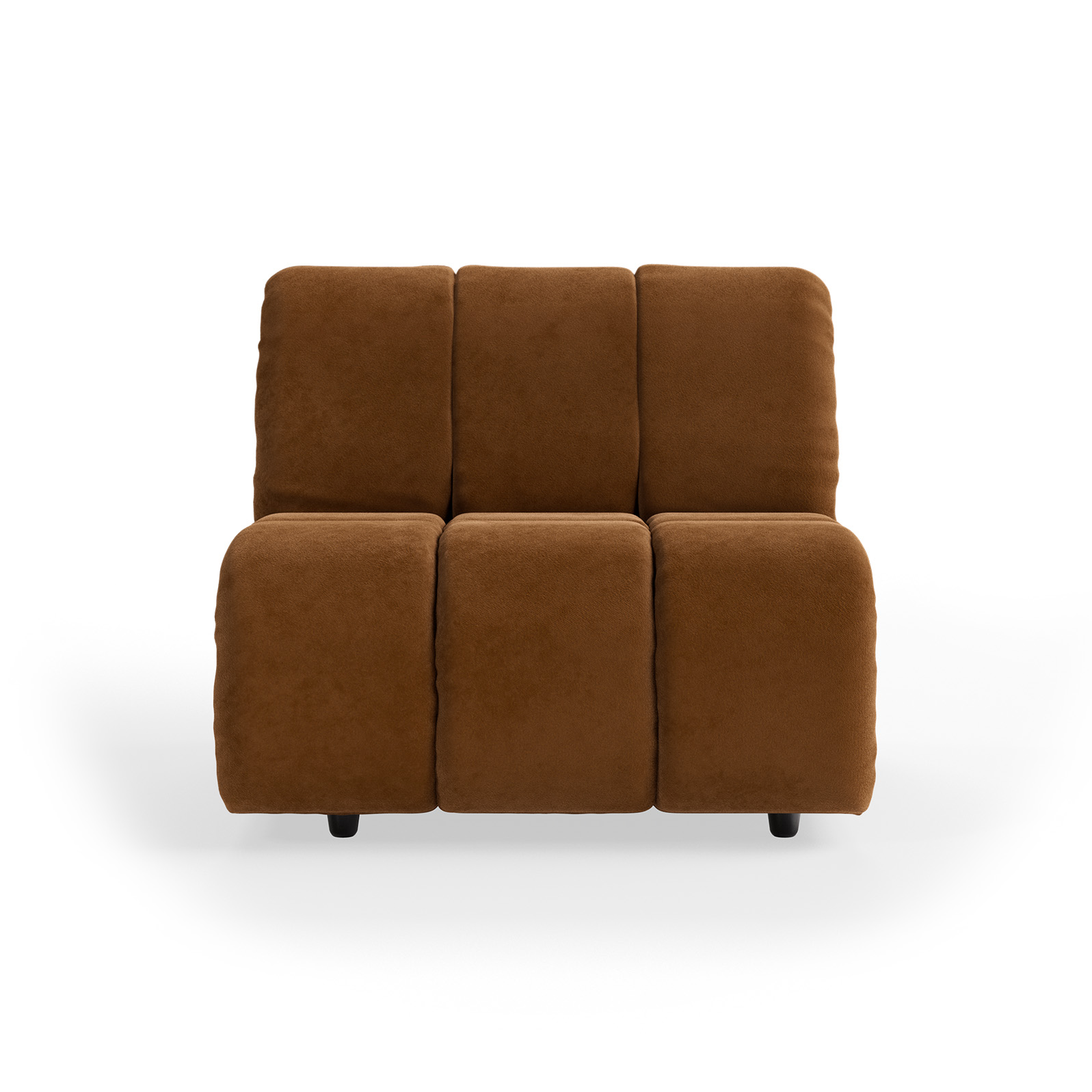 Wave couch: element middle, royal velvet caramel