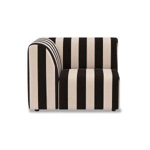 BRONCO outdoor couch: element left end, stracciatella