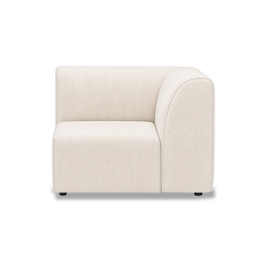 BRONCO outdoor couch: element right end, natural