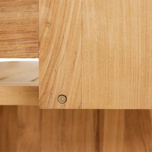 Outdoor sofa teak, chalkstripe - Image 4