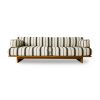 Outdoor sofa teak, chalkstripe