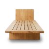 Outdoor daybed teak, chalkstripe - Image 3