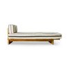 Outdoor daybed teak, chalkstripe
