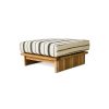 Outdoor hocker teak, chalkstripe - Image 2