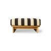 Outdoor hocker teak, stracciatella