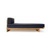 Outdoor daybed teak, burnt sky