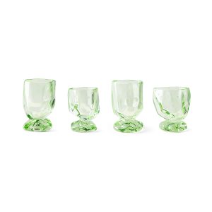 Nienke Sikkema for HKLIVING: glasses, peridot (set of 4)