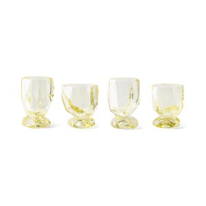 Nienke Sikkema for HKLIVING: glasses, citrine (set of 4)