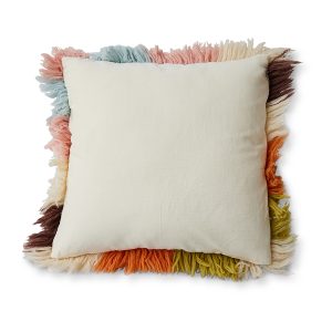 Alternative view of Fluffy striped cushion (55x55cm)