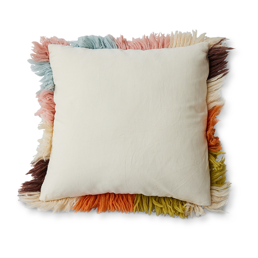 Fluffy striped cushion (55x55cm) - Image 2