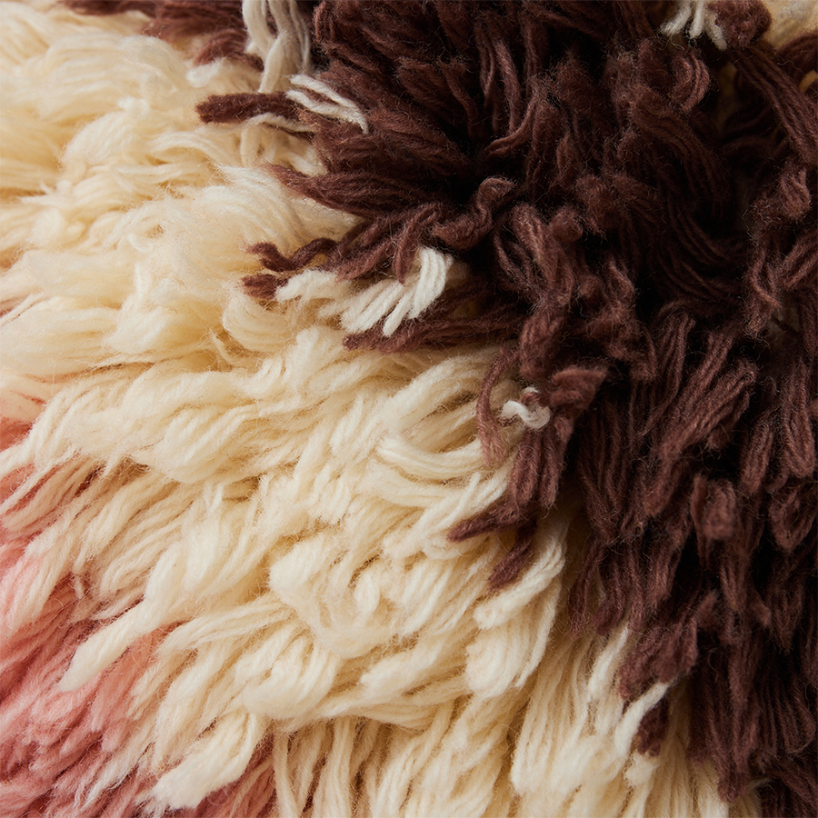 Fluffy striped cushion (55x55cm) - Image 3