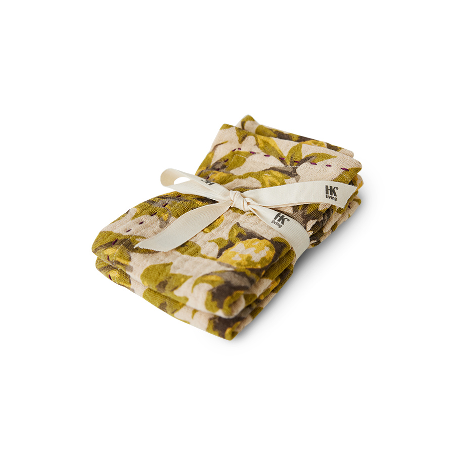 Cotton napkins mediterranean olive (set of 2) - Image 4