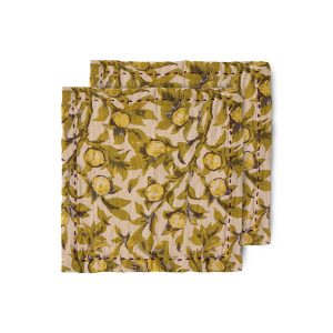 Cotton napkins mediterranean olive (set of 2)