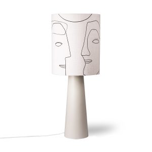 Alternative view of Printed faces lamp shade L