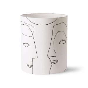 Printed faces lamp shade L
