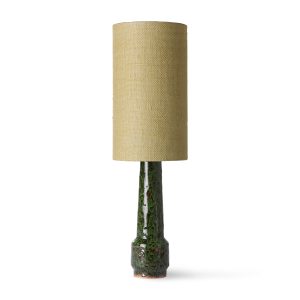 Jute cylinder lamp shade jade green - Image 3