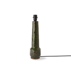 Alternative view of Retro stoneware lamp base green