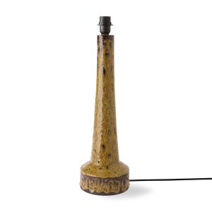 Retro stoneware lamp base mustard - Image 3