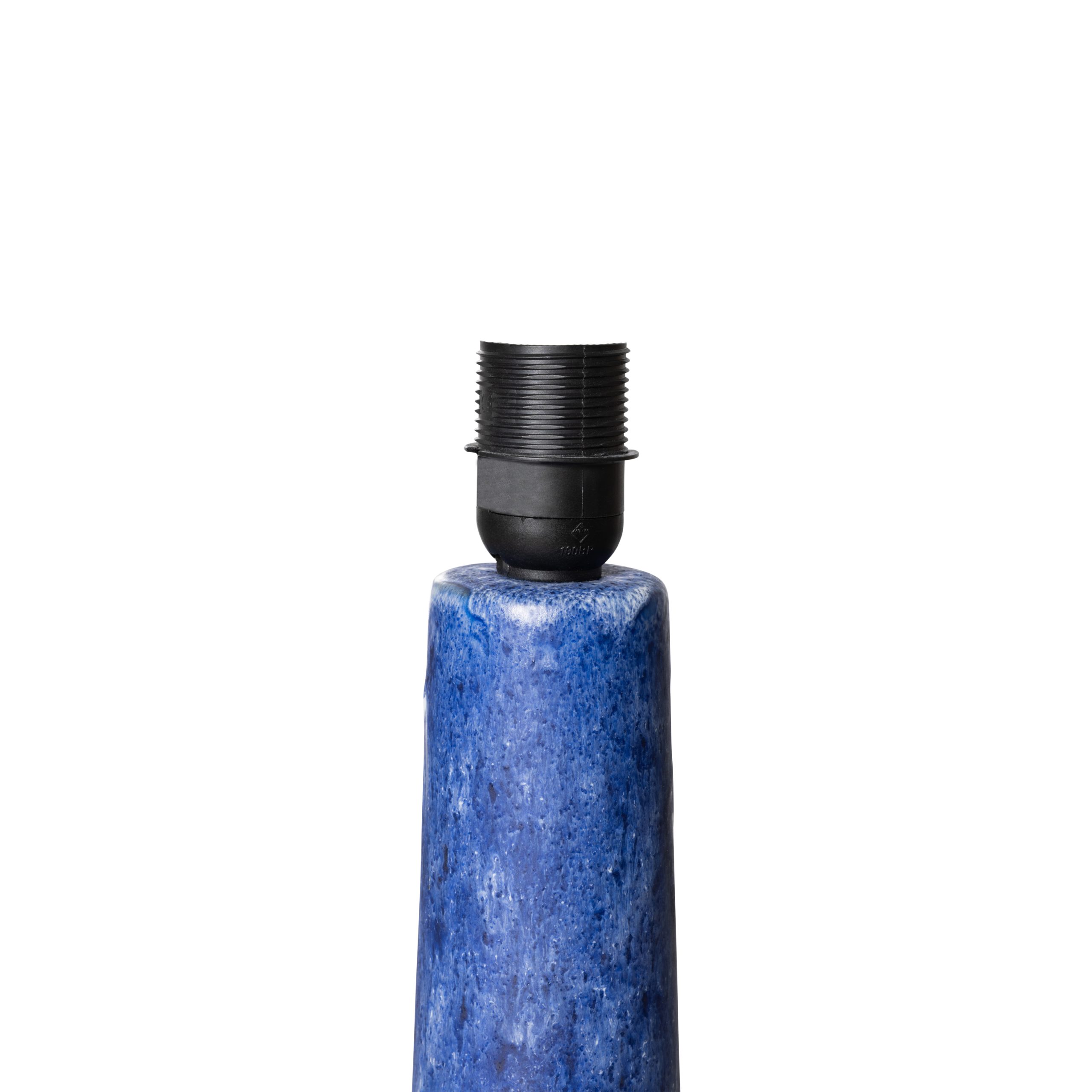 Retro stoneware lamp base, blue - Image 4