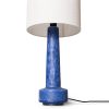 Retro stoneware lamp base, blue - Image 2