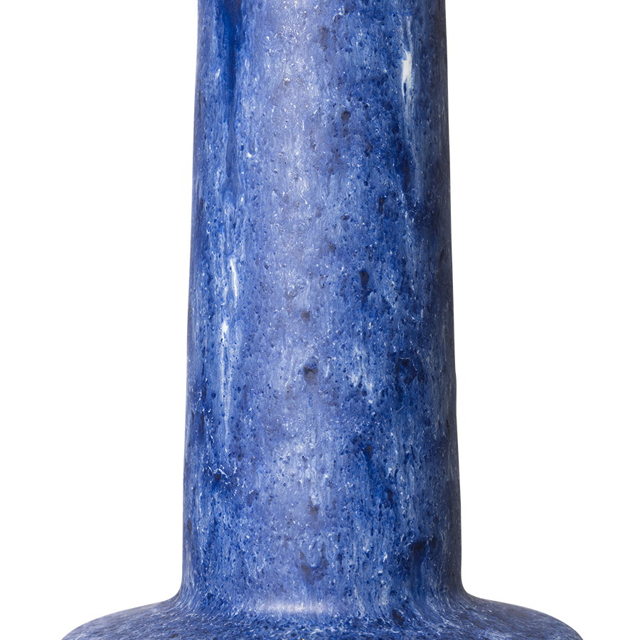 Retro stoneware lamp base, blue - Image 3