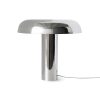Mushroom table lamp, chrome