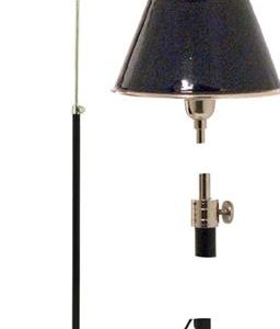 Black Enamel & Nickel Floor Lamp