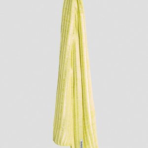 Alternative view of Parthenis – Knitted Perforated Shawl – Lime – One Size